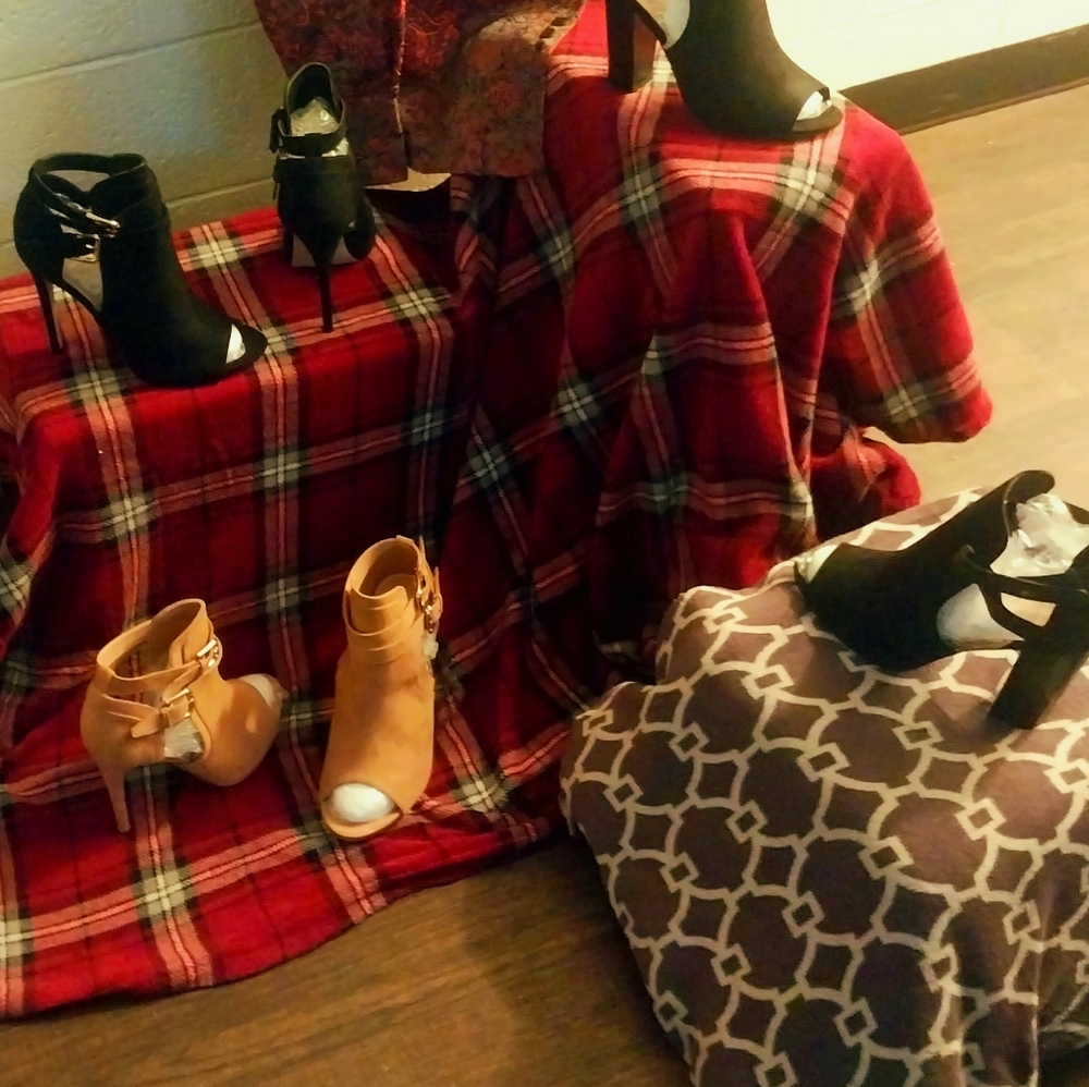 Women's stilettos. And chunky heel sandals.